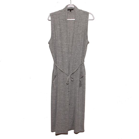 Banana Republic Sleeveless Vest Cardigan Duster Size Medium Gray - Picture 1 of 6